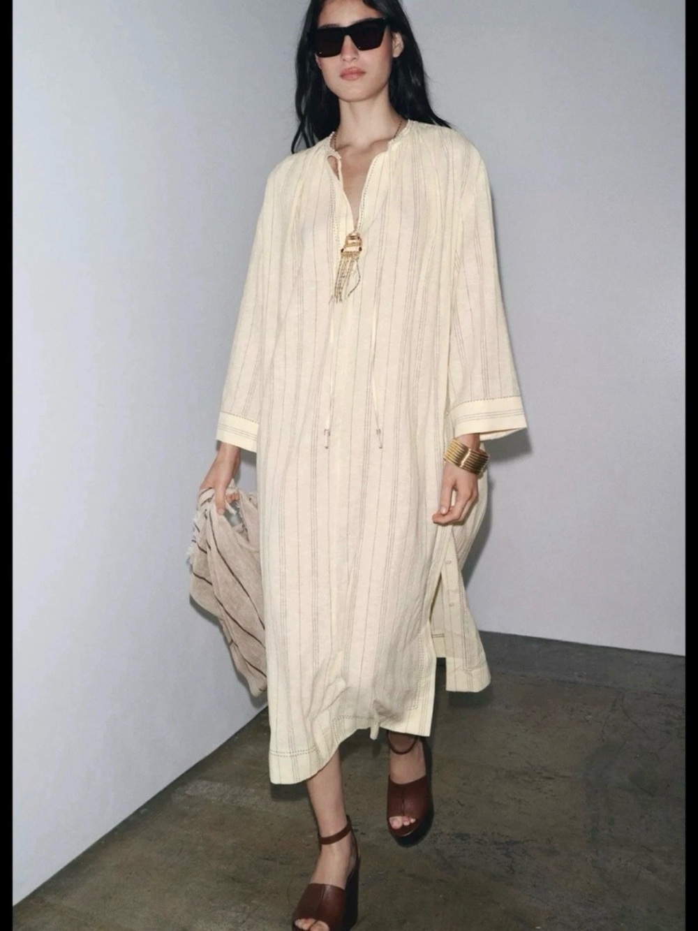 ZARA ZW Collection Linen TUNIC Dress NWT ❗️ Ref: 4786/247